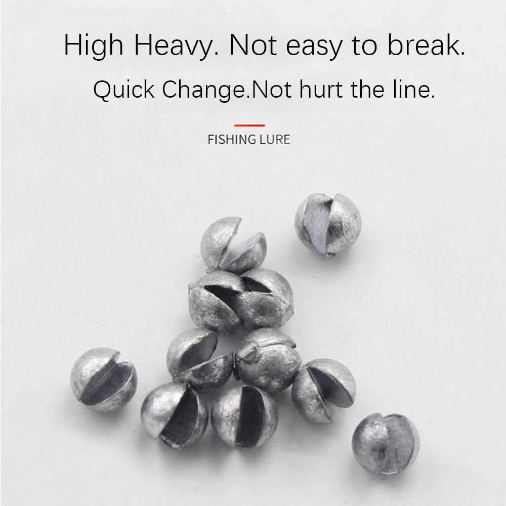 DNDYUJU 50pcs Round Split Shot Fishing Weights Lead Explosion Sinker Fishing Float Weight Tackle Tool Fishing Accessories