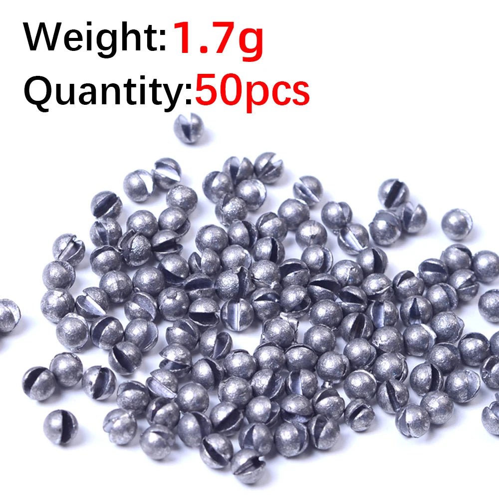 DNDYUJU 50pcs Round Split Shot Fishing Weights Lead Explosion Sinker Fishing Float Weight Tackle Tool Fishing Accessories