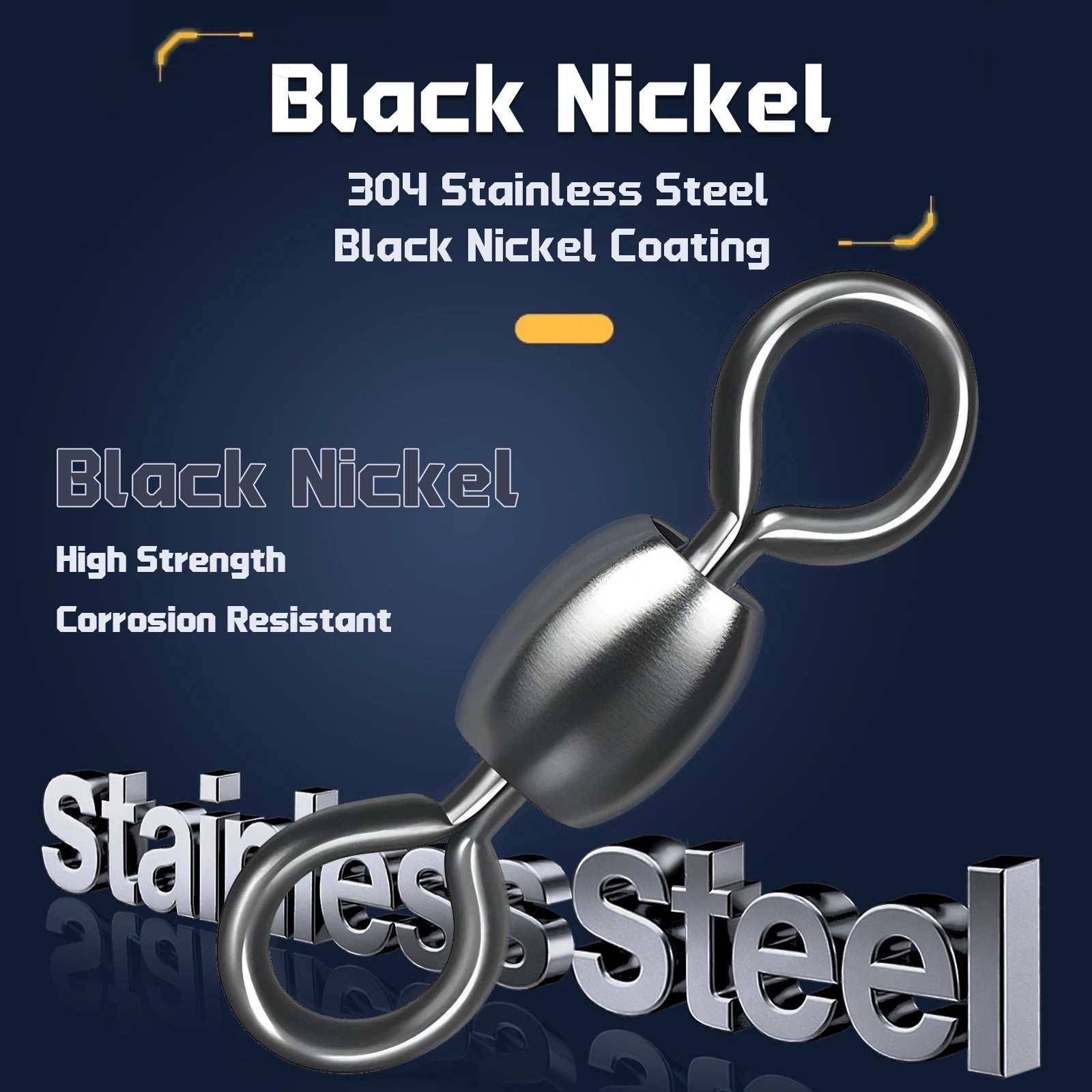 Crane Swivels 50~200Pcs Swivels Fishing Tackle Fishing line Hook Connector Stainless Brass Saltwater Fishing Rolling Accessories