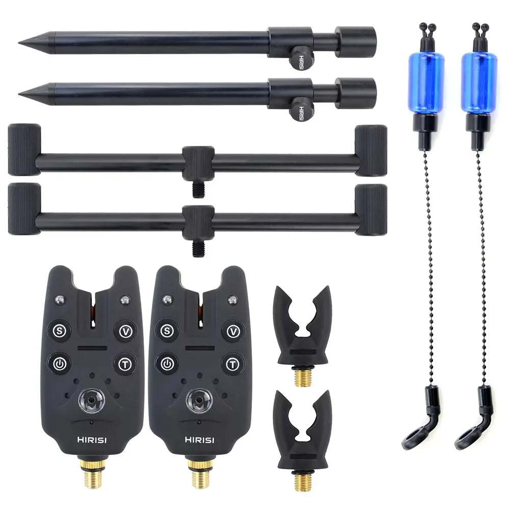 Hirisi Carp Fishing Tackle Set Fishing Bite Alarm and Fishing Swinger Rod Pod Support Bank Stick Fishing Accessories